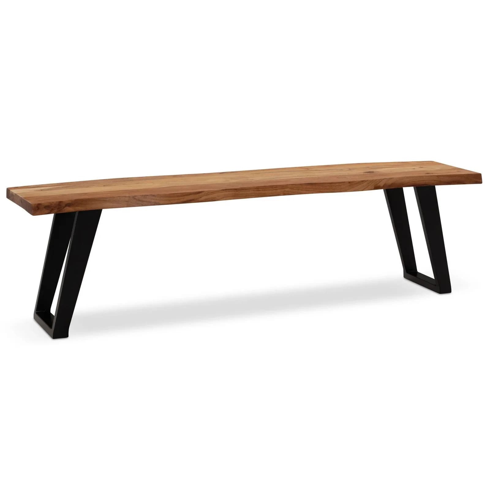 KADIMA DESIGN Esszimmerbank Massivholz Metall Baumkante Akazie