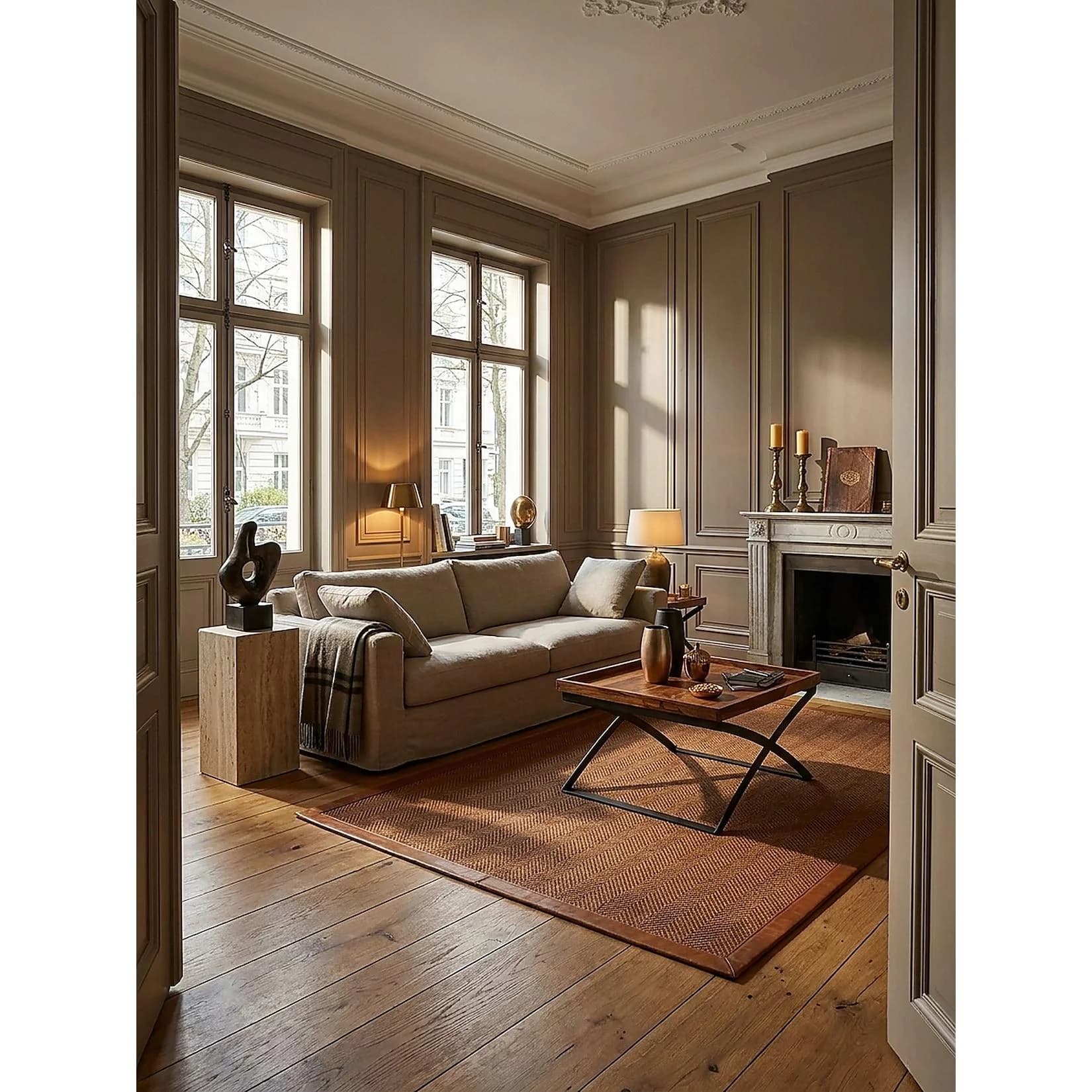 Couchtisch Sheesham-Massivholz Metall Industrial-Style 63x39x63cm Braun/Schwarz