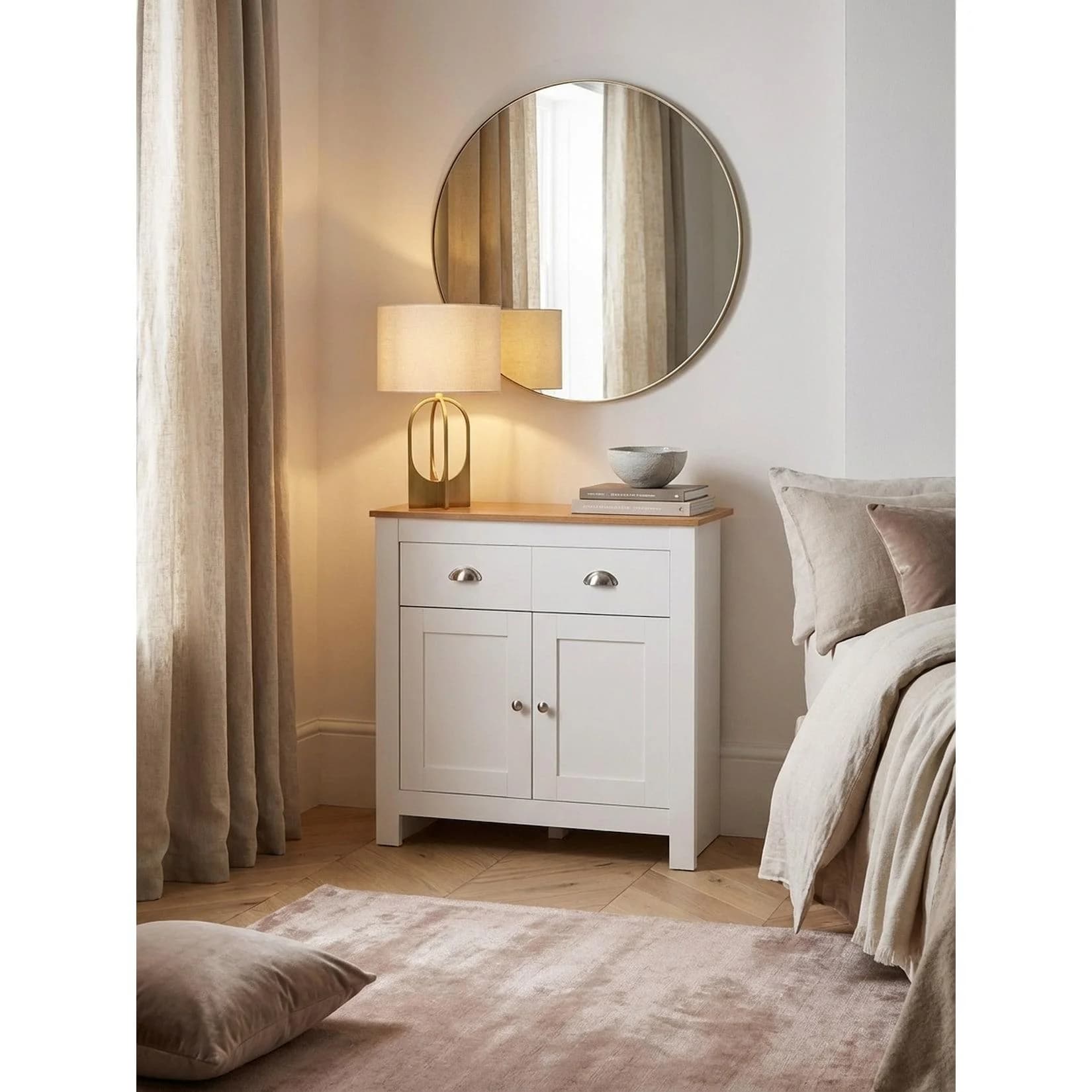 KADIMA DESIGN Sideboard Weiß/Eiche Modern