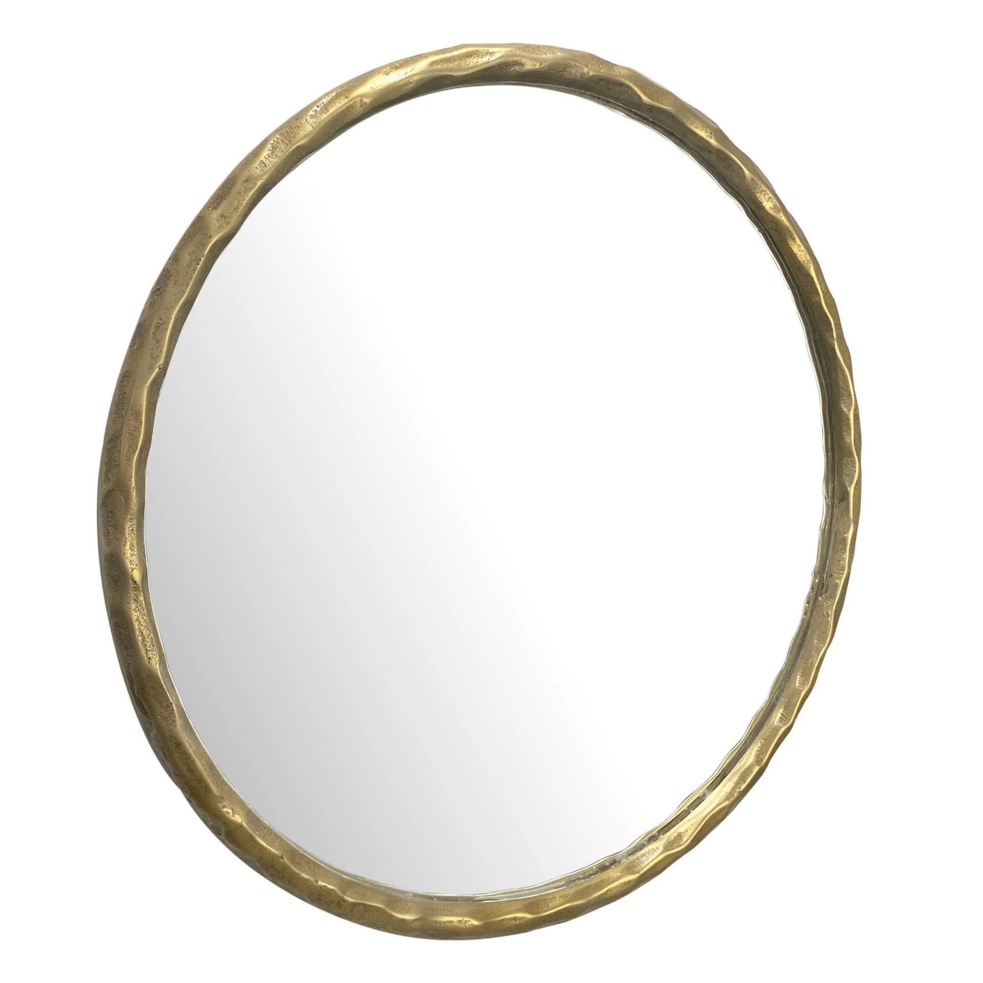 KADIMA DESIGN Wandspiegel Rund Metall Gold 60 cm