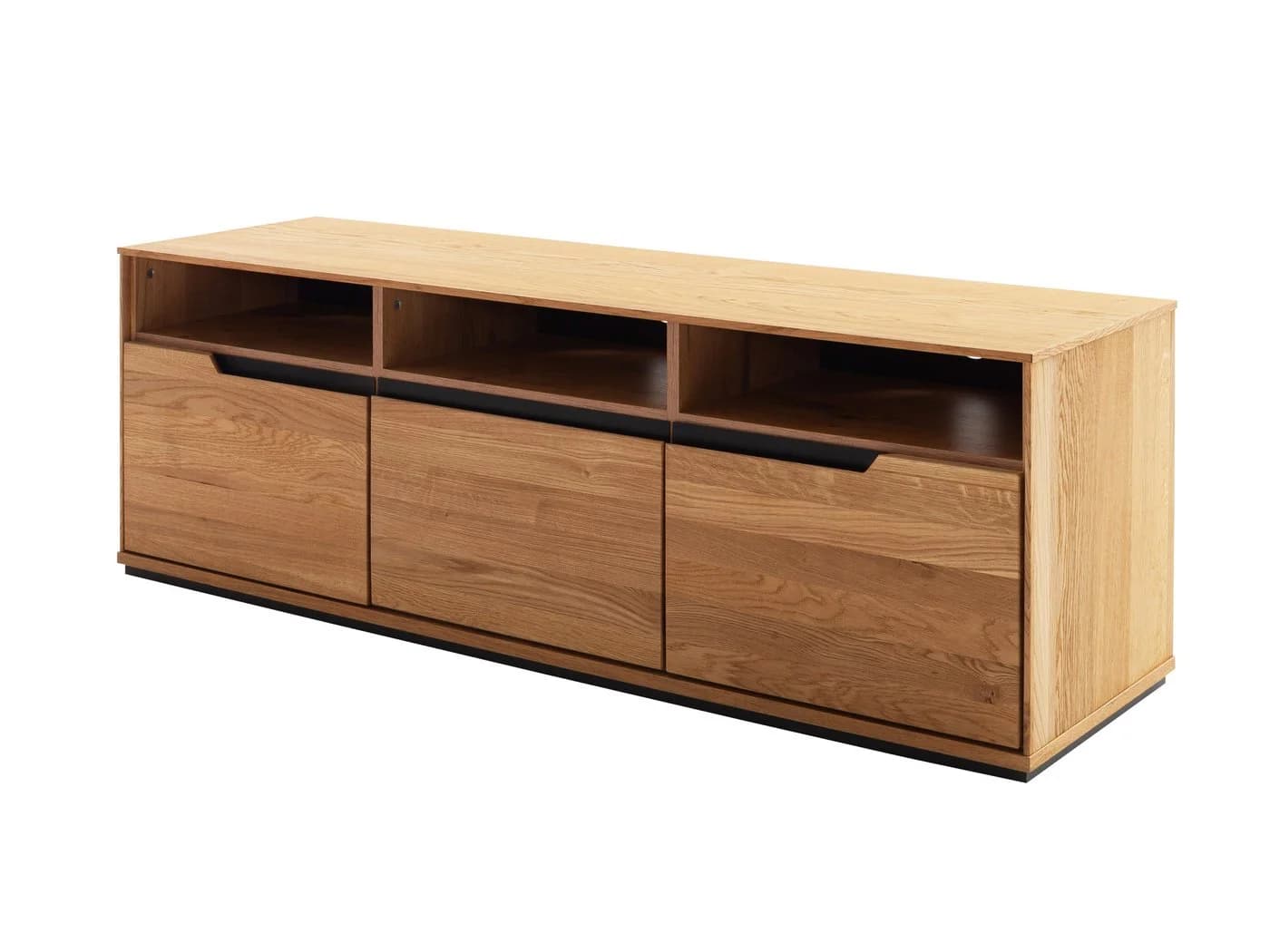 Massivart® Lowboard ARAYA Wildeiche geölt 153 cm mit Schubladen & Drehtüren