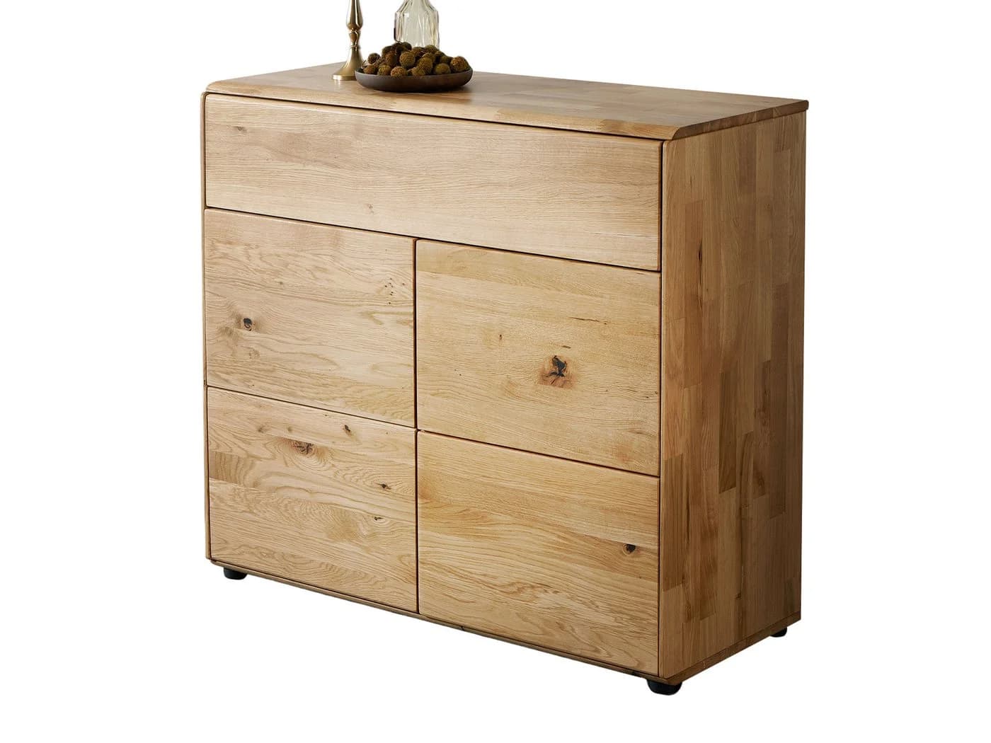 Massivart® Kommode SKOV Wildeiche massiv geölt mit Tip-On Funktion