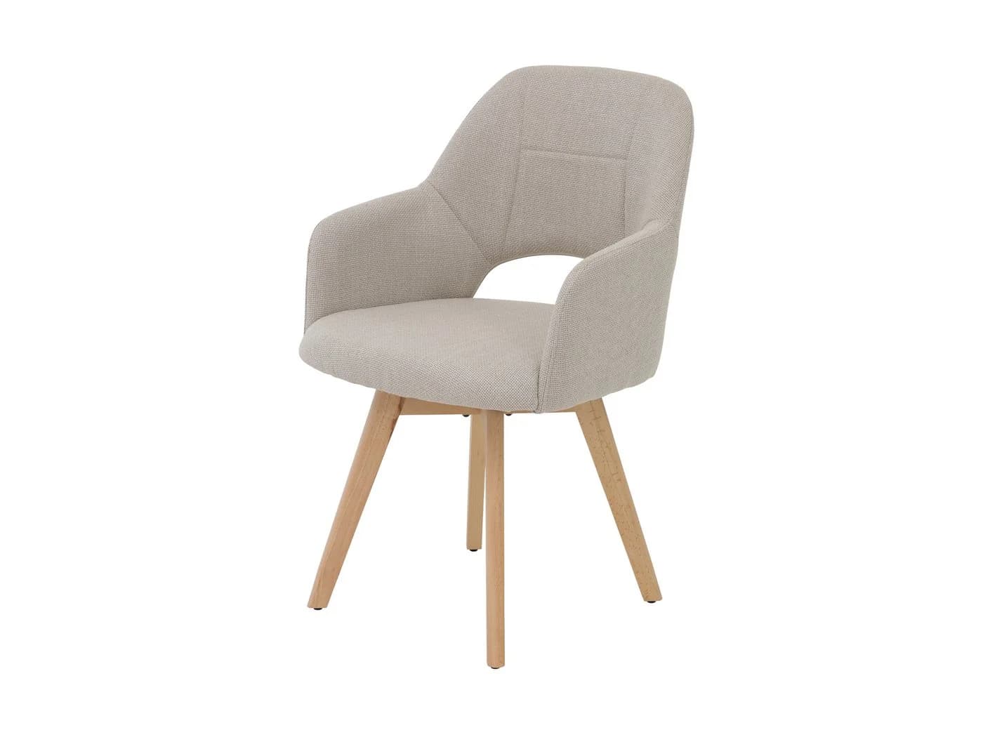 Massivart Polsterstuhl STADE Beige 360° drehbar Buche massiv