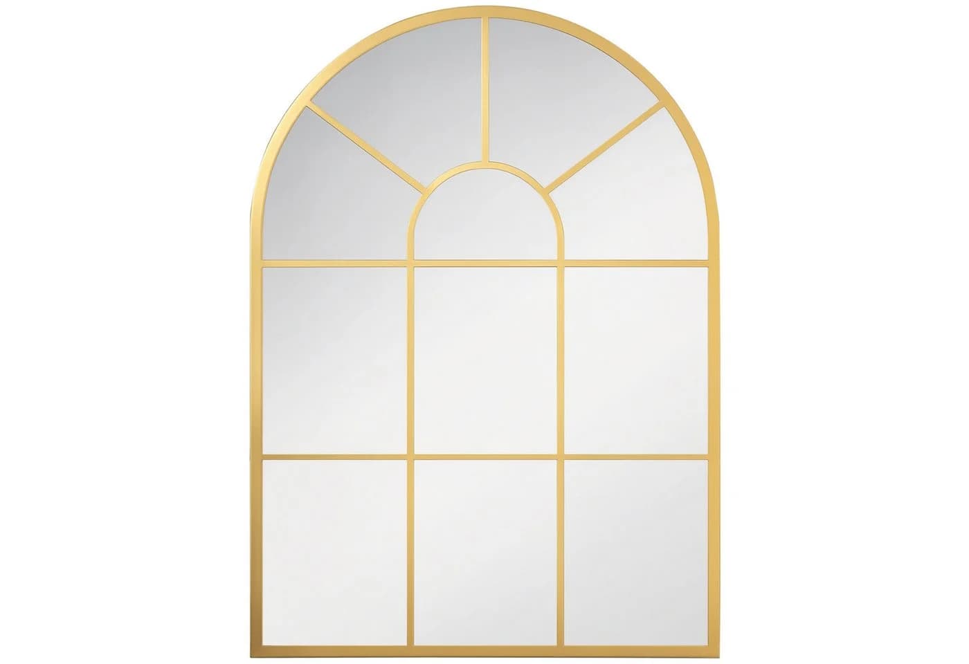 HOMCOM Wandspiegel Flurspiegel Metallrahmen Gold