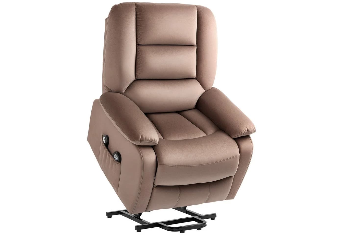 HOMCOM Elektrischer Relaxsessel mit Aufstehhilfe, Massage & Wärme Braun