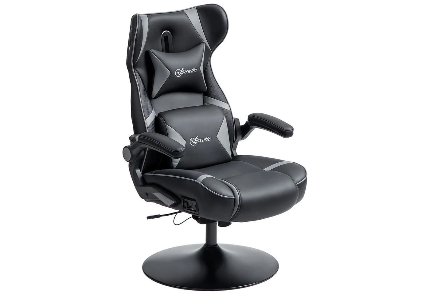 Vinsetto Gamingstuhl mit Bluetooth-Lautsprechern Grau/Schwarz