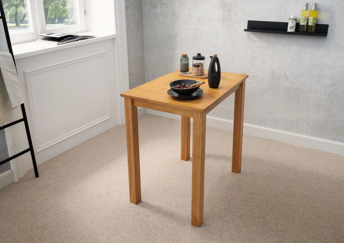 Woodroom Esstisch Kota Hevea Massivholz Lackiert Eichefarben