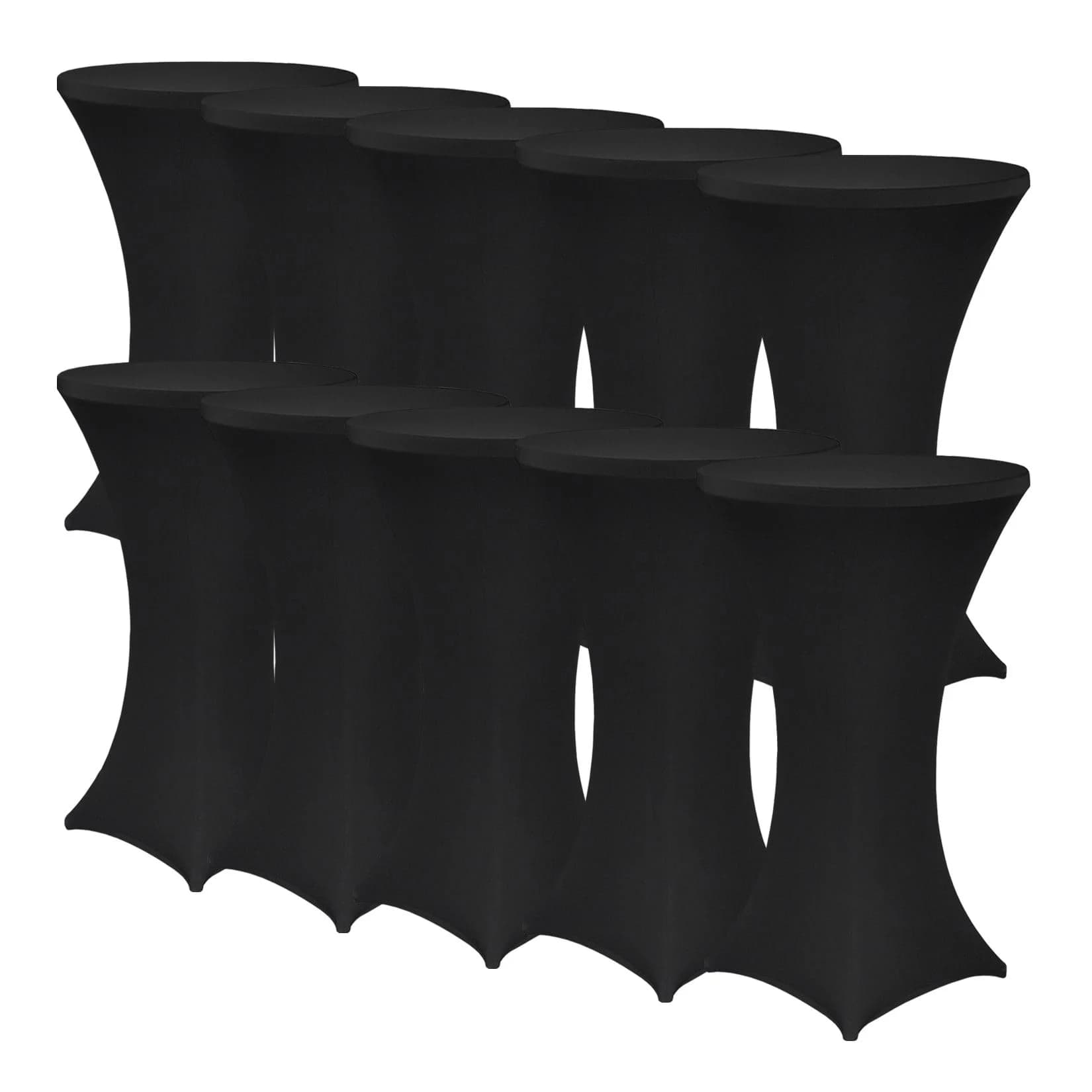 NYVI Stehtischhusse NYVIGala Schwarz Ø 60-65 cm - 10er Set
