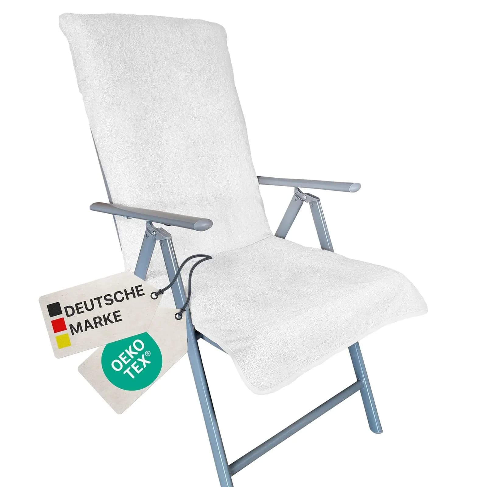 NYVI Frottee Schonbezug für Gartenstuhl NYVISpa Weiß