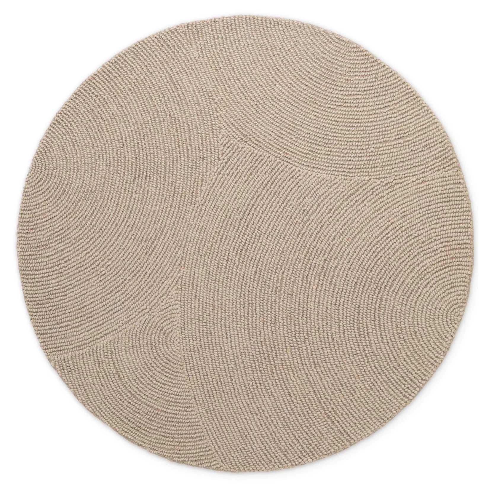 NYVI Teppich Eleni - Pflegeleicht, Strapazierfähig, Ø 120 cm, Hellbeige