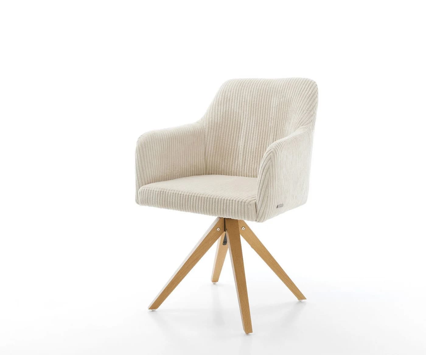 DELIFE Polsterstuhl Greg-Flex Cord Beige Eiche