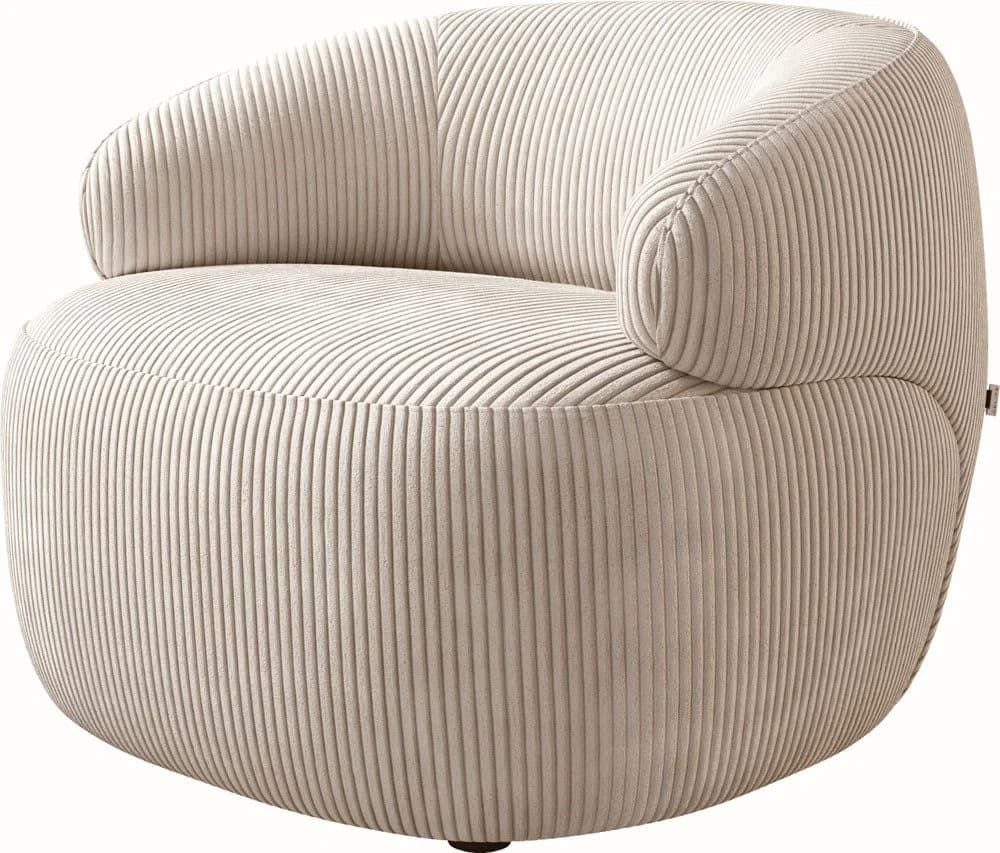 DELIFE Cocktailsessel Nova Cord Beige Loungesessel