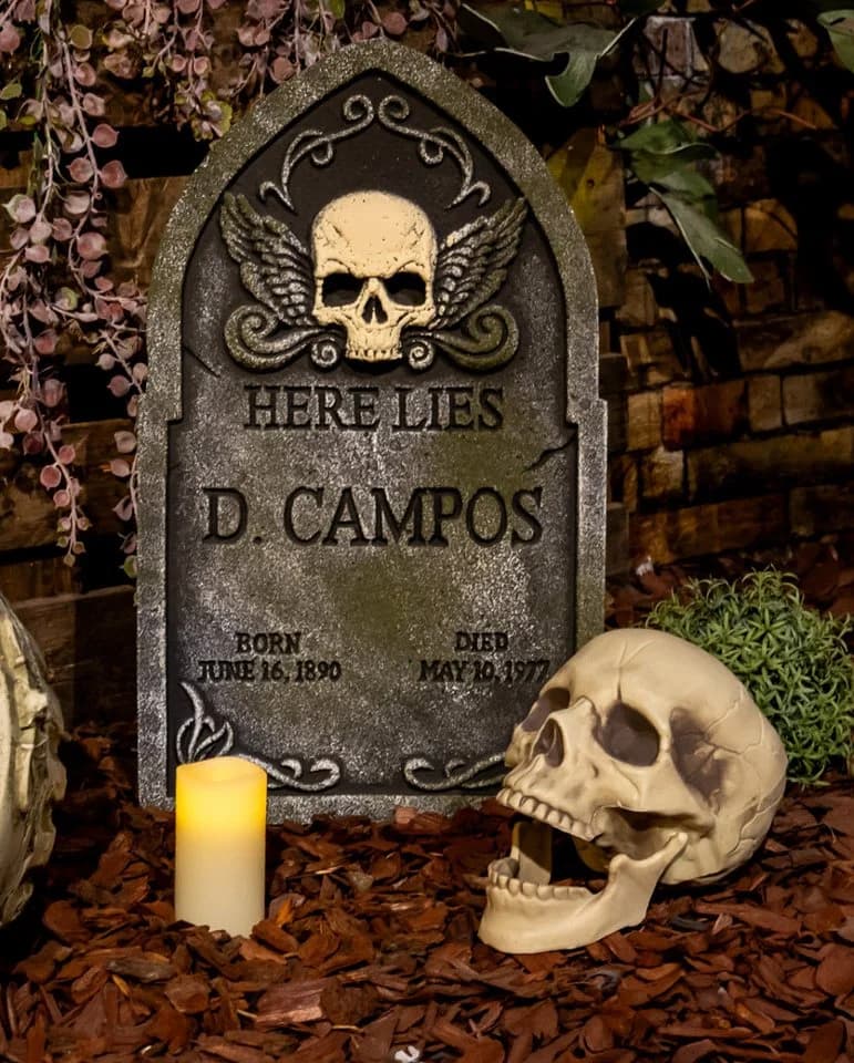 Horror-Shop Dekoobjekt Totenkopf mit beweglichem Kiefer 20cm