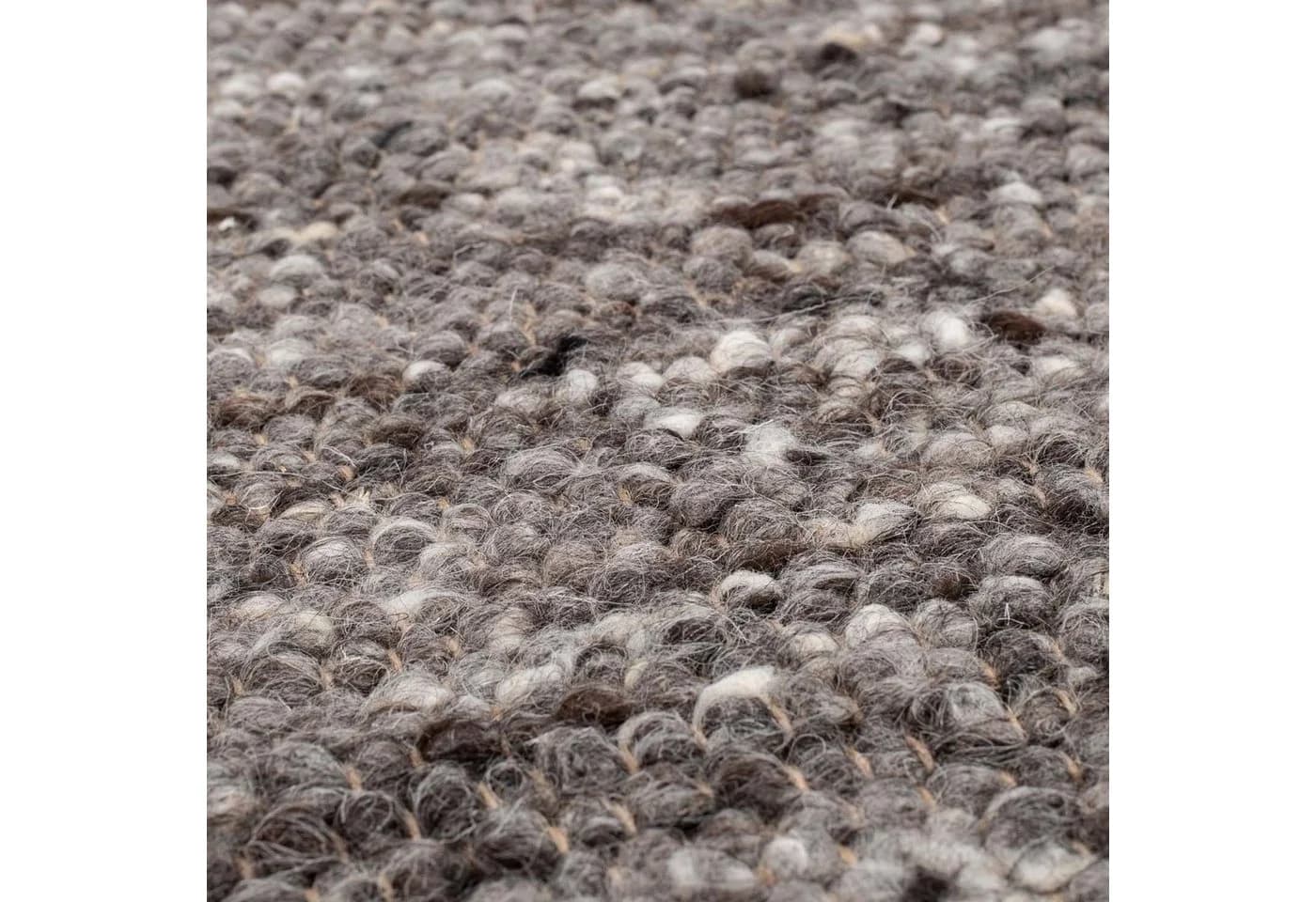 TaCa Home Wollteppich Handweb Grau Multi Neuseeland