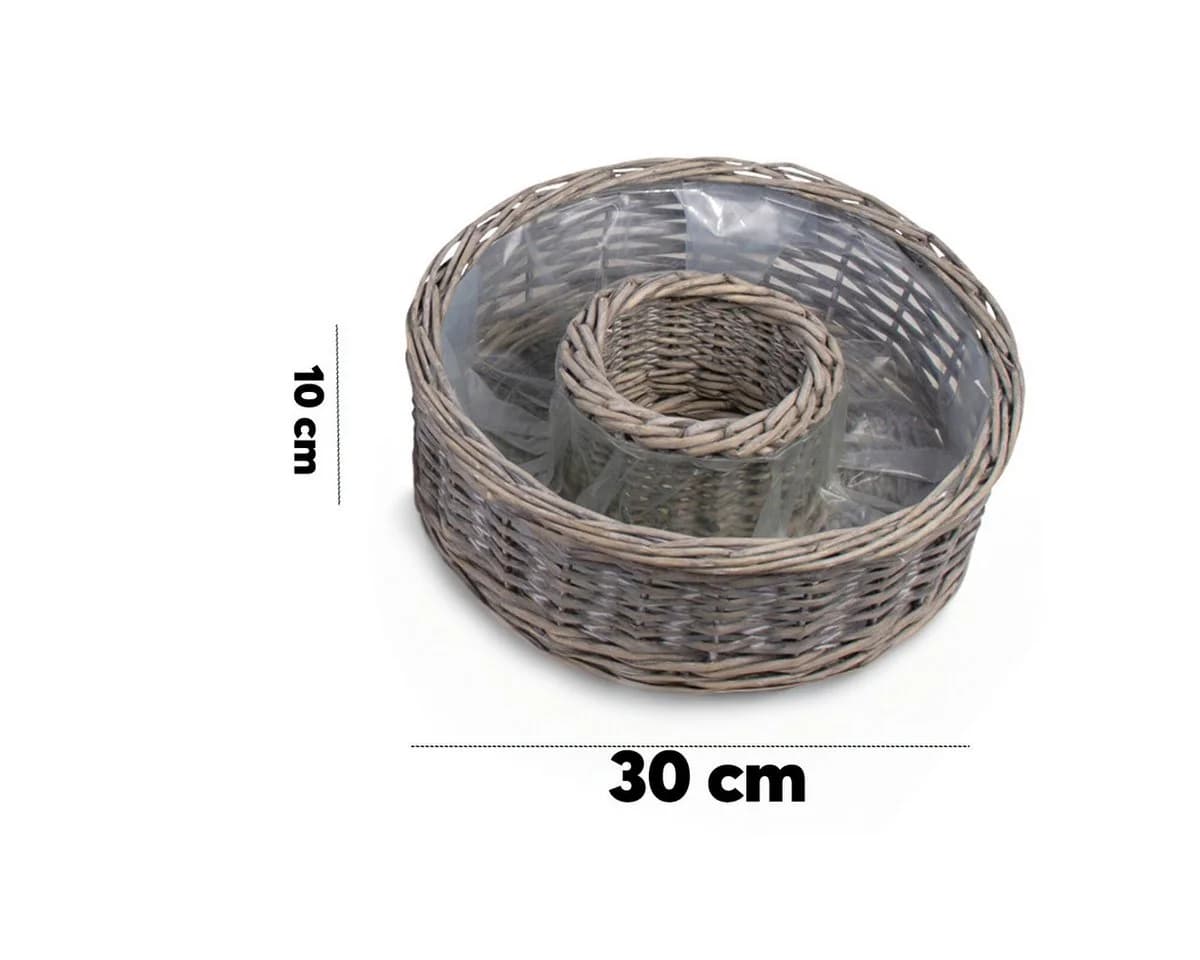 matches21 HOME & HOBBY Pflanz-Ringe Grau Rund
