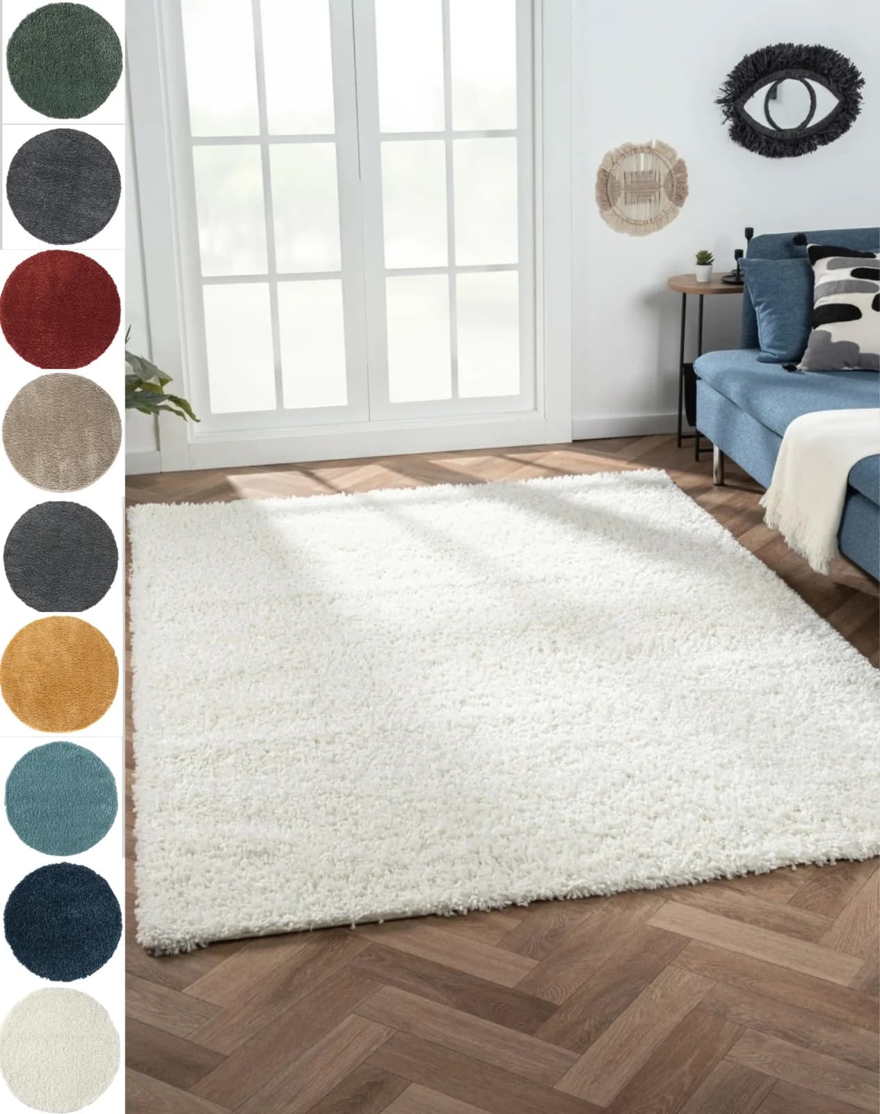 My Flair Hochflor-Teppich My Shaggy Beige Uni
