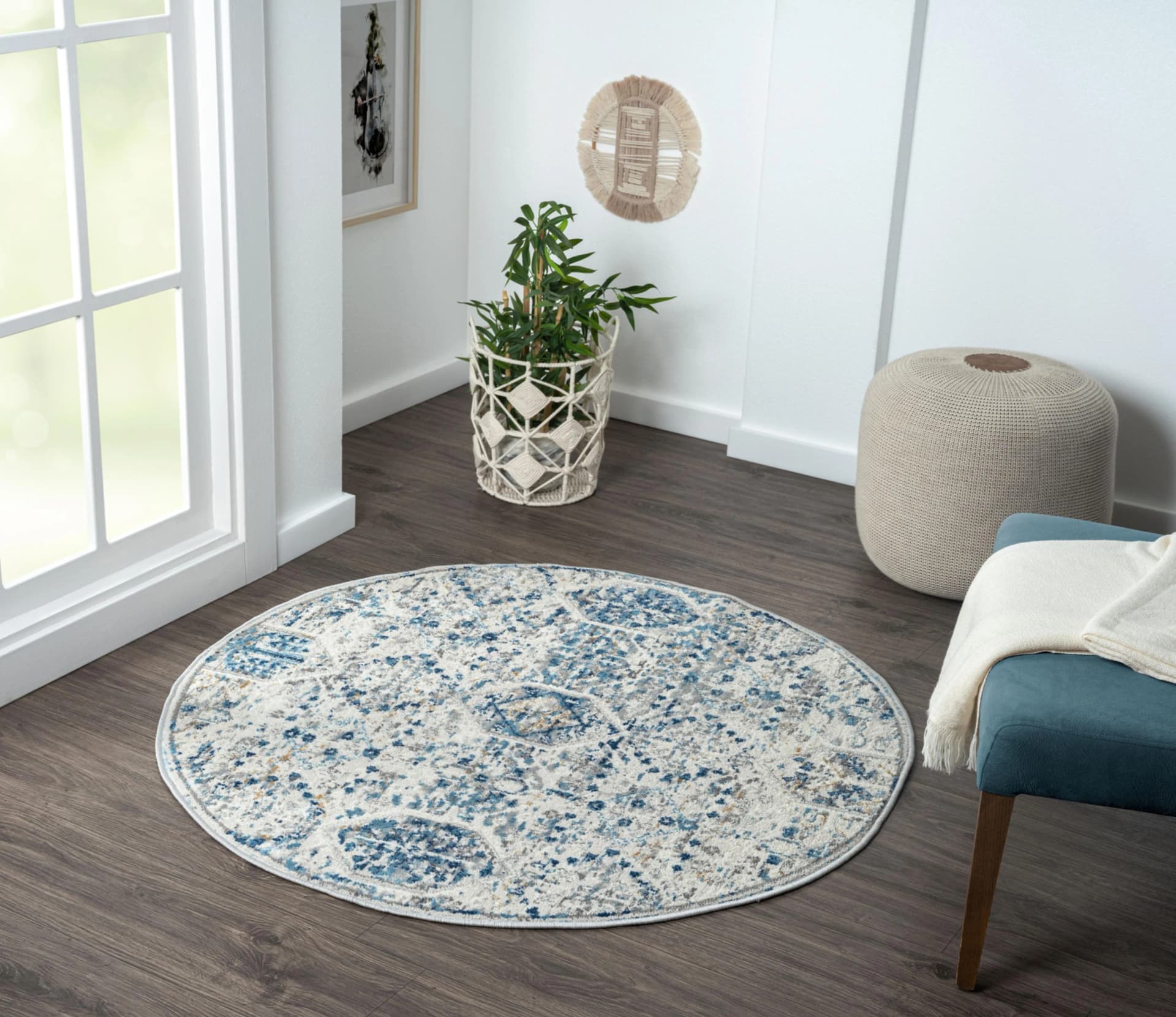 My Heriz 2 Teppich Beige/Blau/Grau My Flair