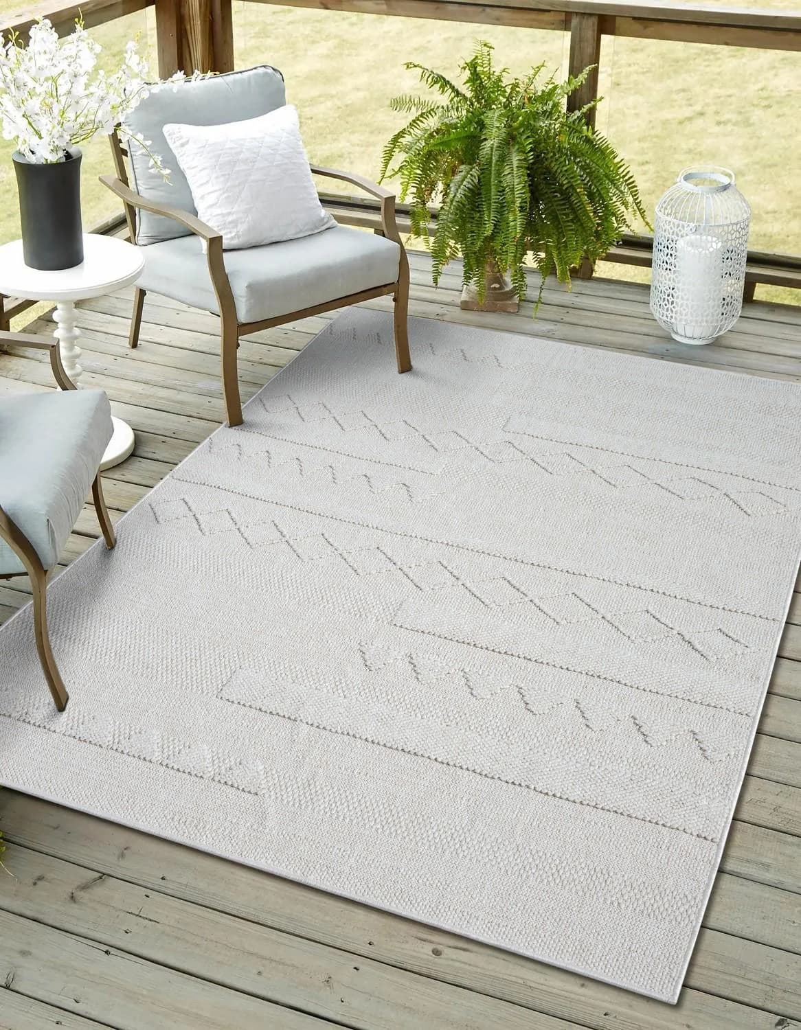 MyFlair Teppich "Silly" Hoch-Tief-Effekt Sisal-Optik