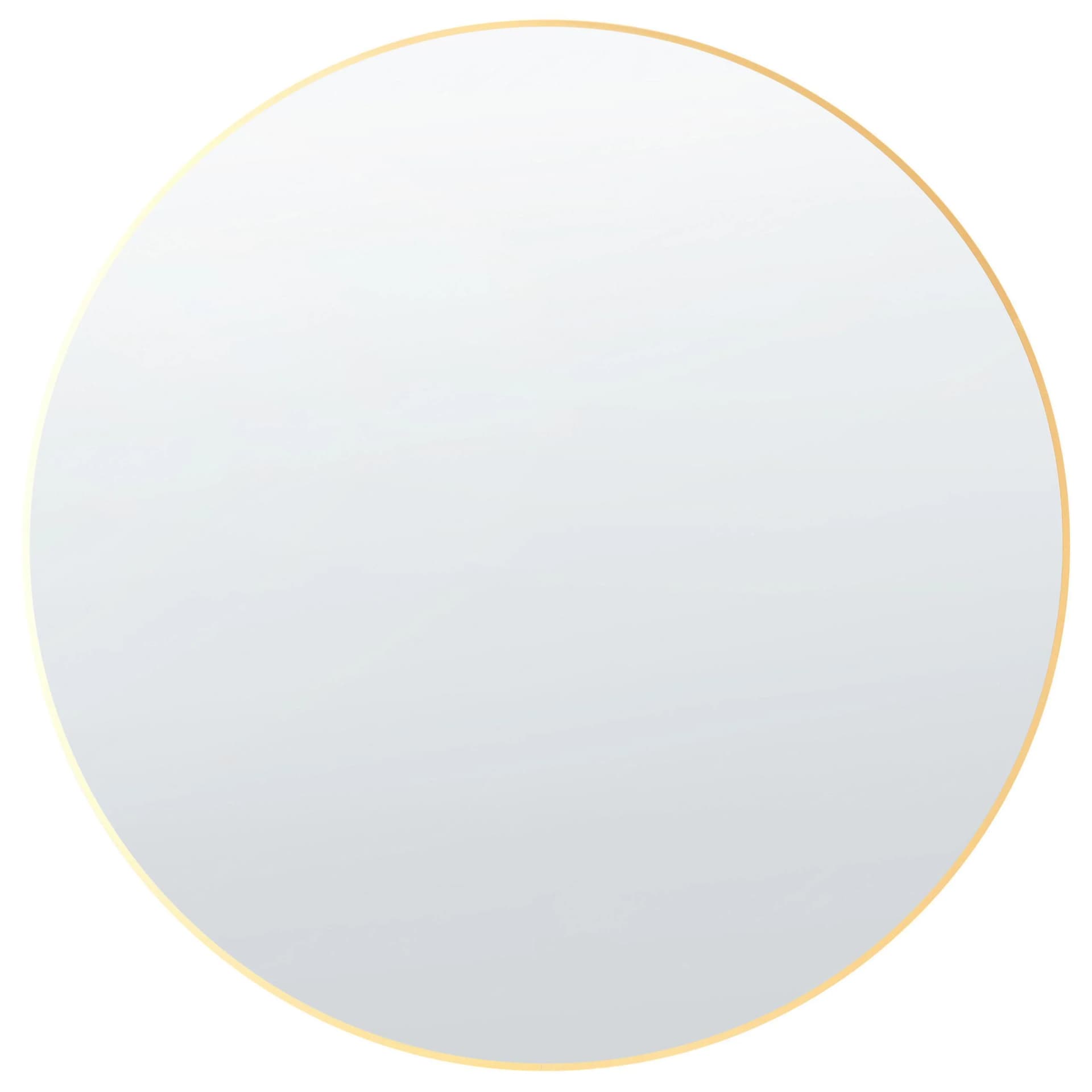 Beliani WANDSPIEGEL rund 80/80 cm Gold Annemasse