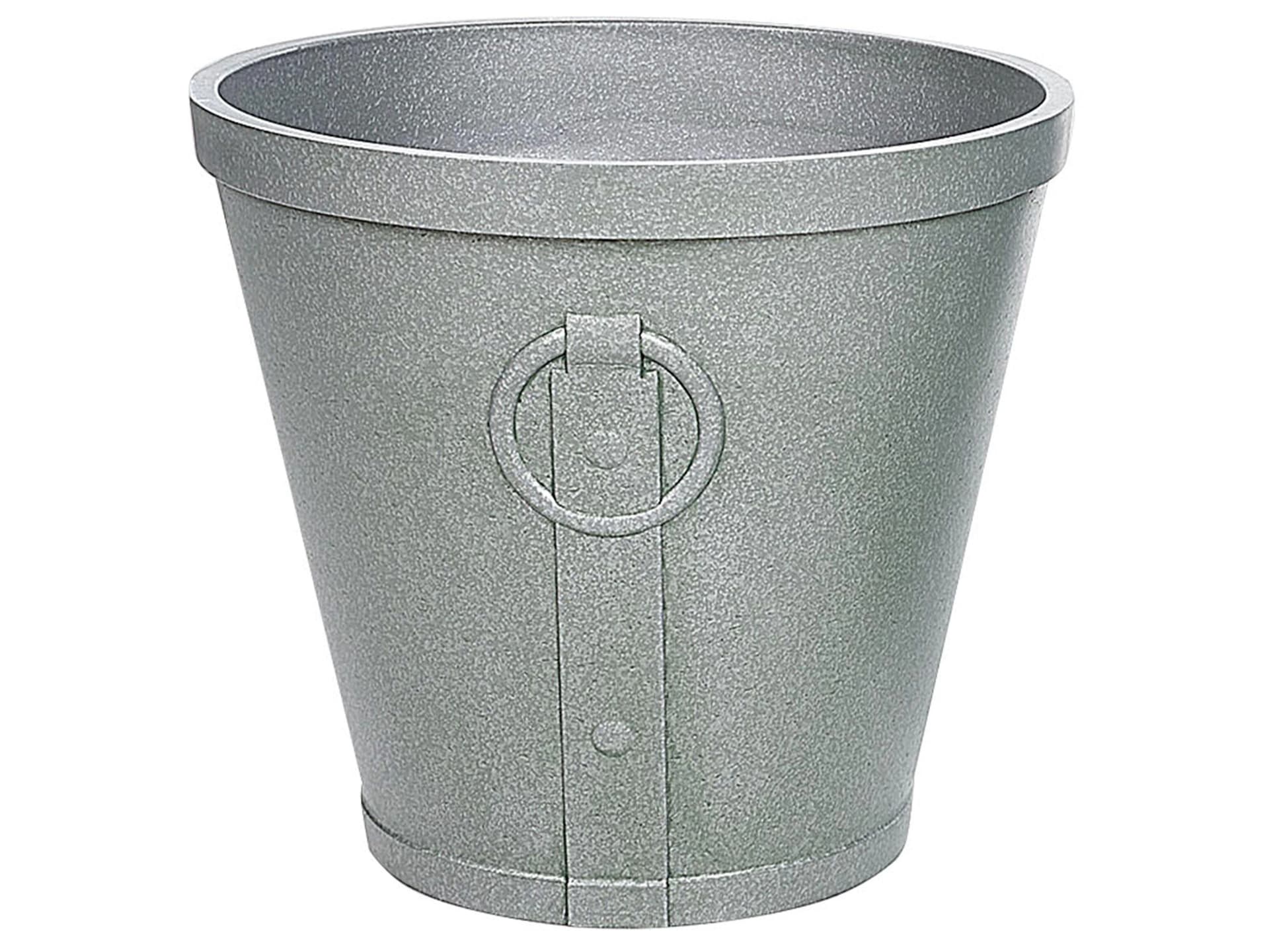Beliani Blumentopf Grau Rund 45/45/41 cm Vari