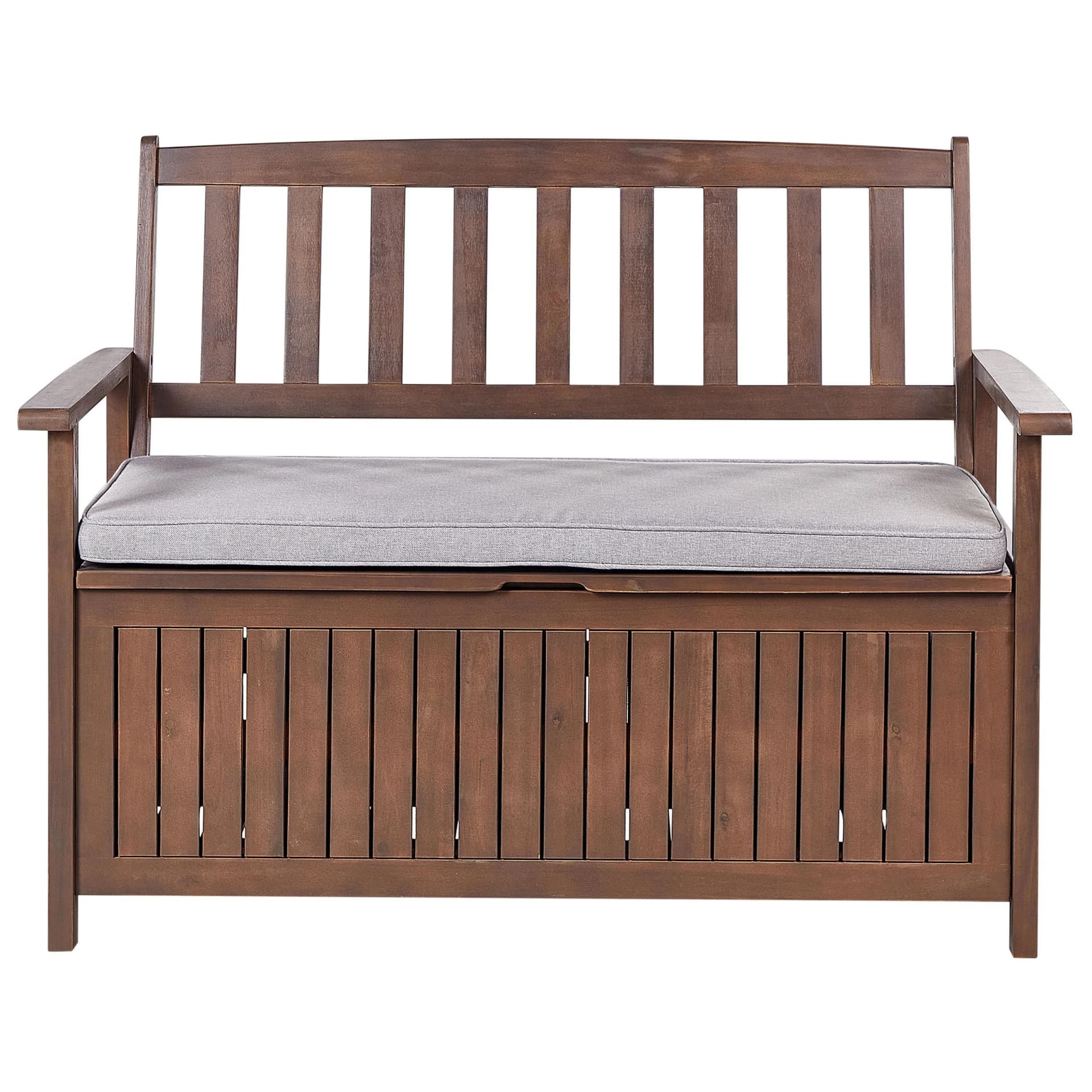 Beliani Gartenbank Akazienholz Stauraum Sovana 120 cm