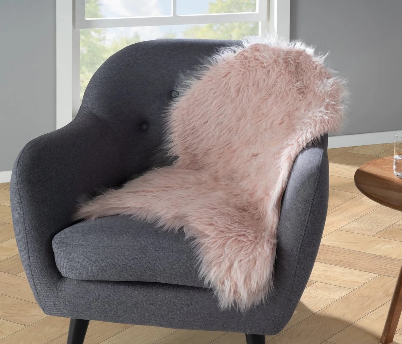 Home4You Fellteppich Rosa 4er Set
