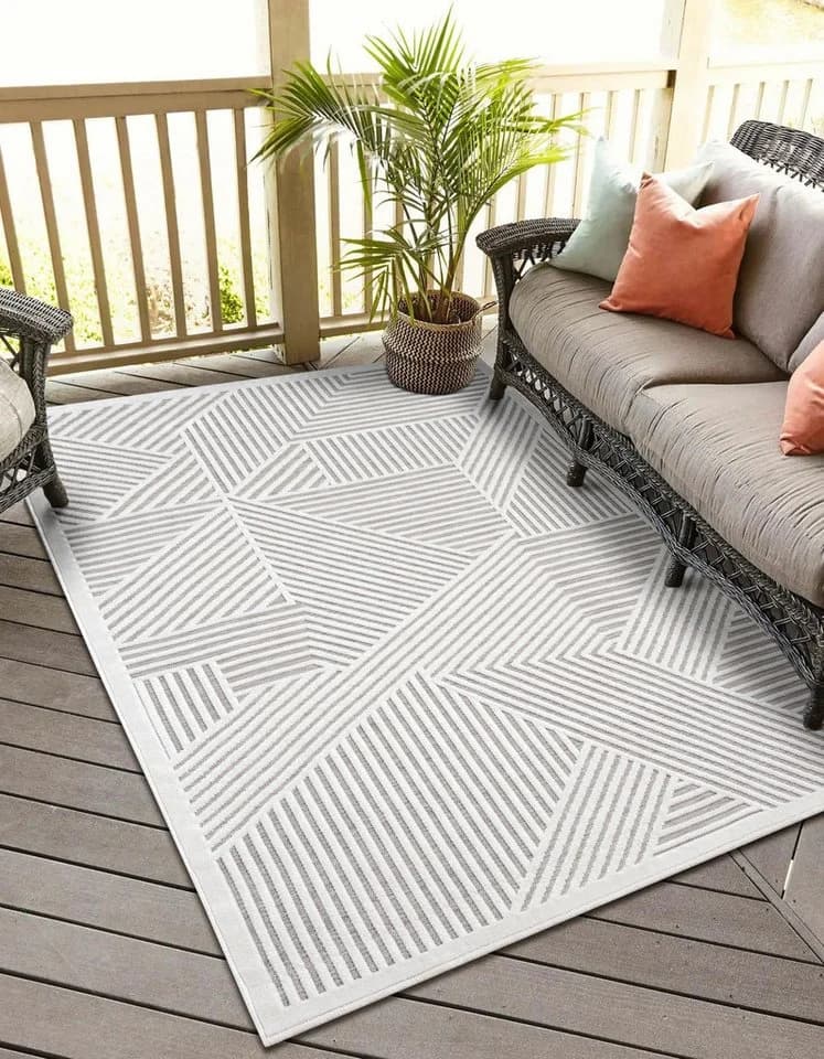 Wohnando Outdoor-Teppich Audrey Grau 200x140 cm