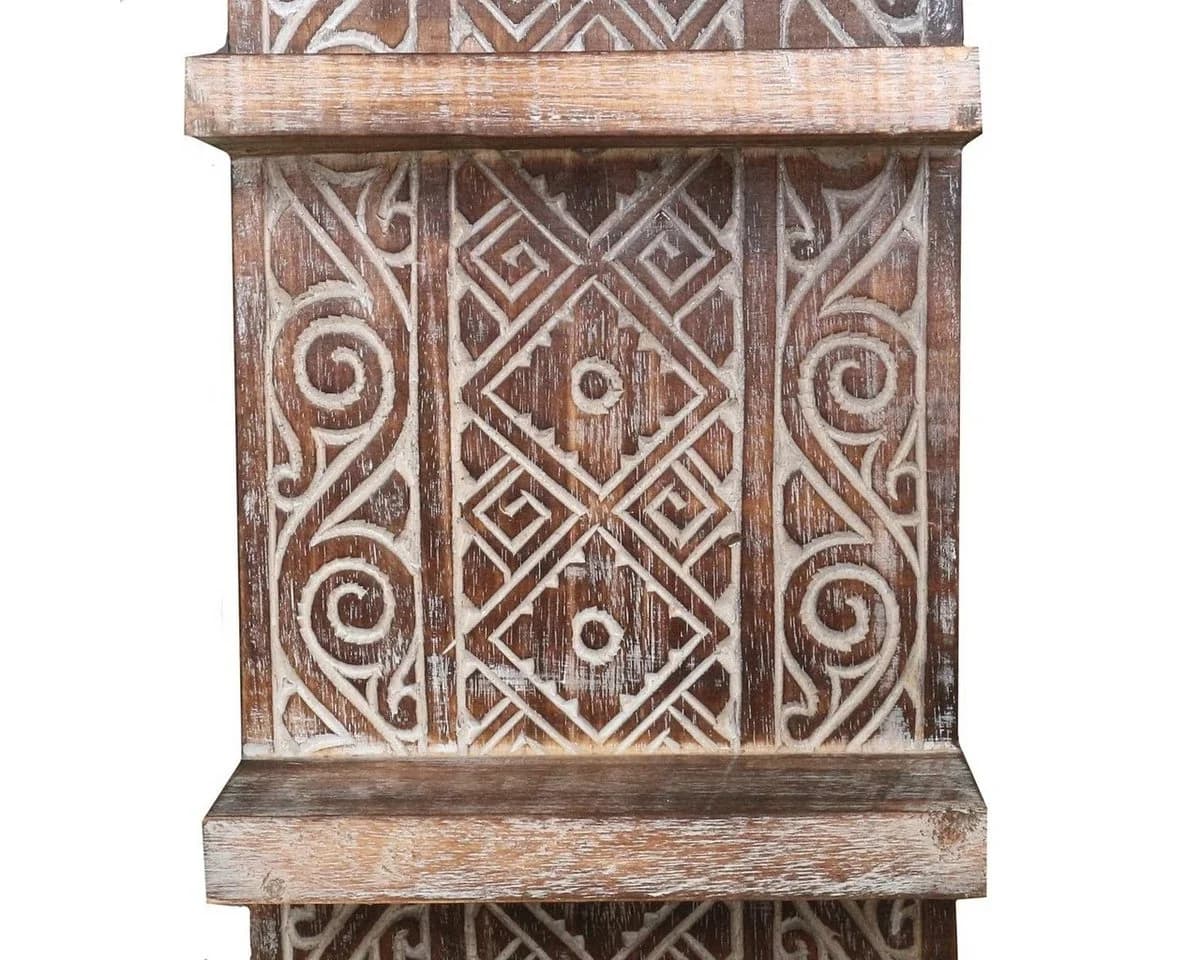 Oriental Galerie Wandregal Anisa 3 Ablagen Vintage Braun