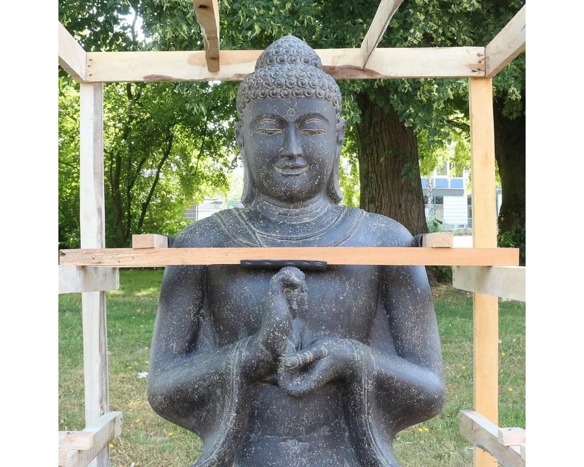 Oriental Galerie XXL Buddha Figur Lavastein Sitzend 150 cm
