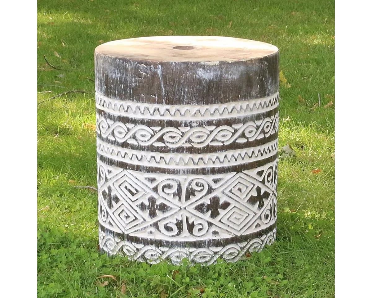 Oriental Galerie Sonnenschirmständer Holz Dunkelgrau