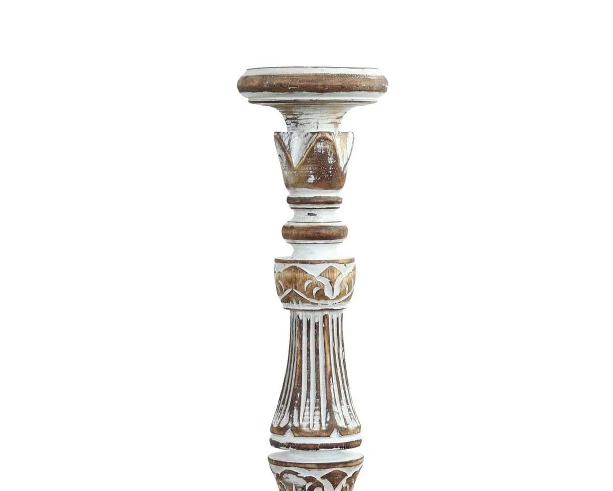 Oriental Galerie 2er Kerzenständer Set Braun Holz Vintage