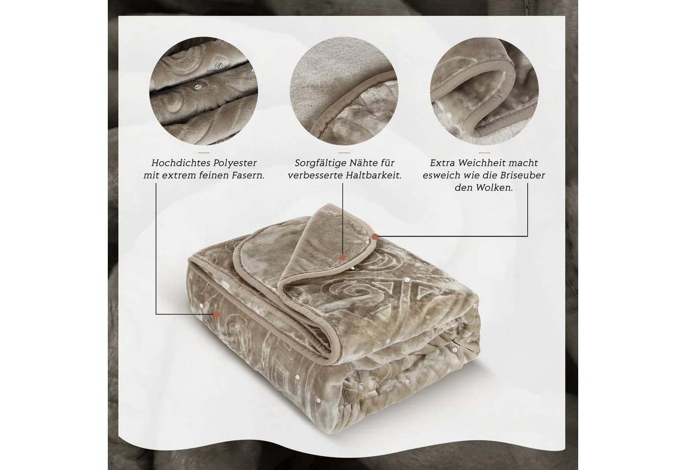 Wohndecke Kuscheldecke Flauschig 200x240 Warm Weiche Bettdecke Einfarbig HOMELUX