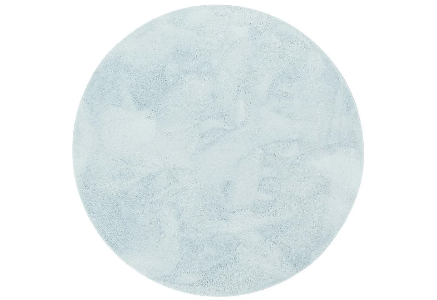 Pergamon Kinderteppich Pearl Kids Rund Blau Kunstfell