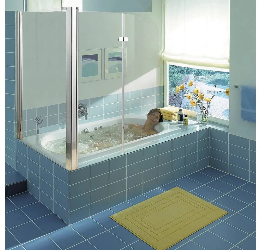 Feel2Home Eck-Duschabtrennung Faltbar Glas Aluminium Transparent