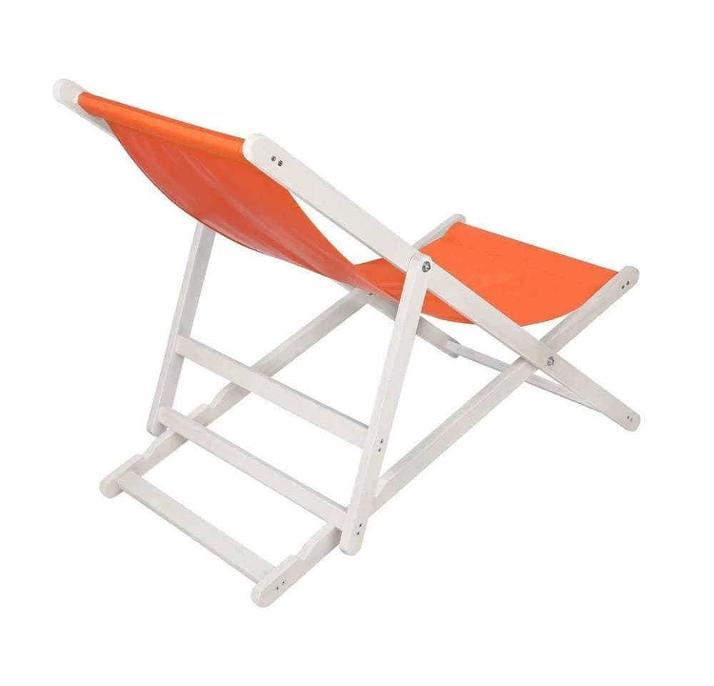 Feel2Home Gartenliege Klappbar Orange Verstellbare Rückenlehne