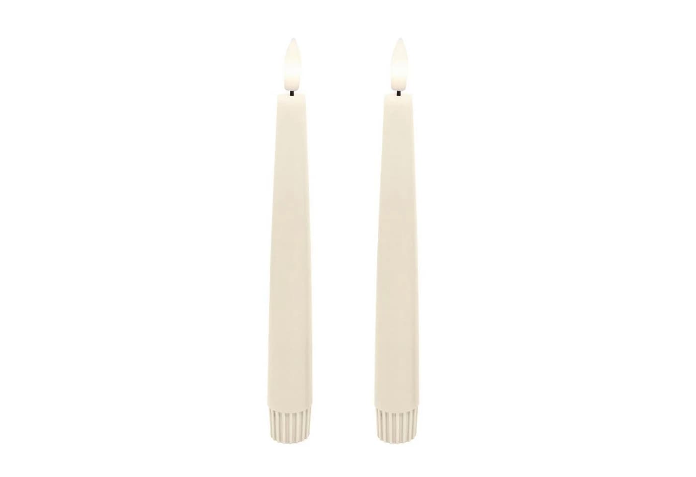 LC Home LED-Kerze Candela Lights Echtwachs Beige Fernbedienung