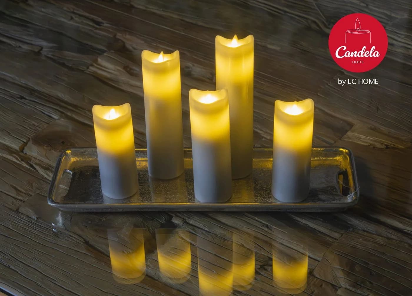 LC Home LED-Kerze Set Echtwachs Timerfunktion Fernbedienung LED Kerzen Dimmbar