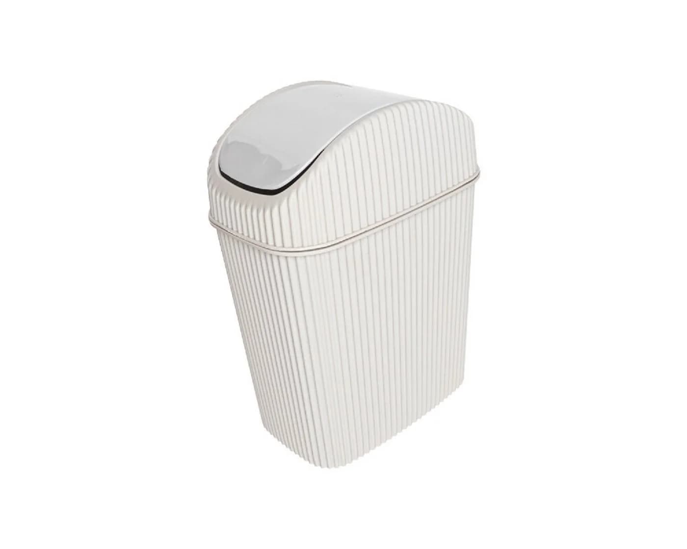 Hatex Kosmetikeimer Kompakt 2,5 Liter mit Schwingdeckel Beige/Braun