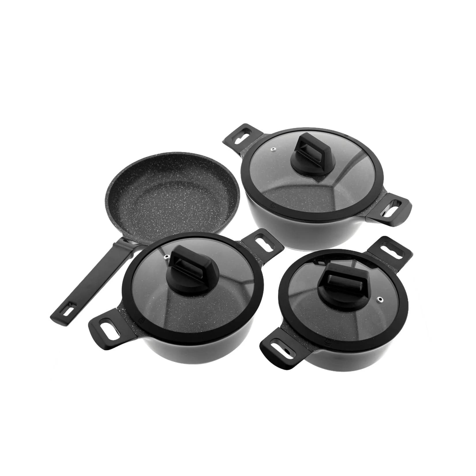 Mulex Kochgeschirr Set 7-tlg. Koch-/Braten-Topf-Set Induktion