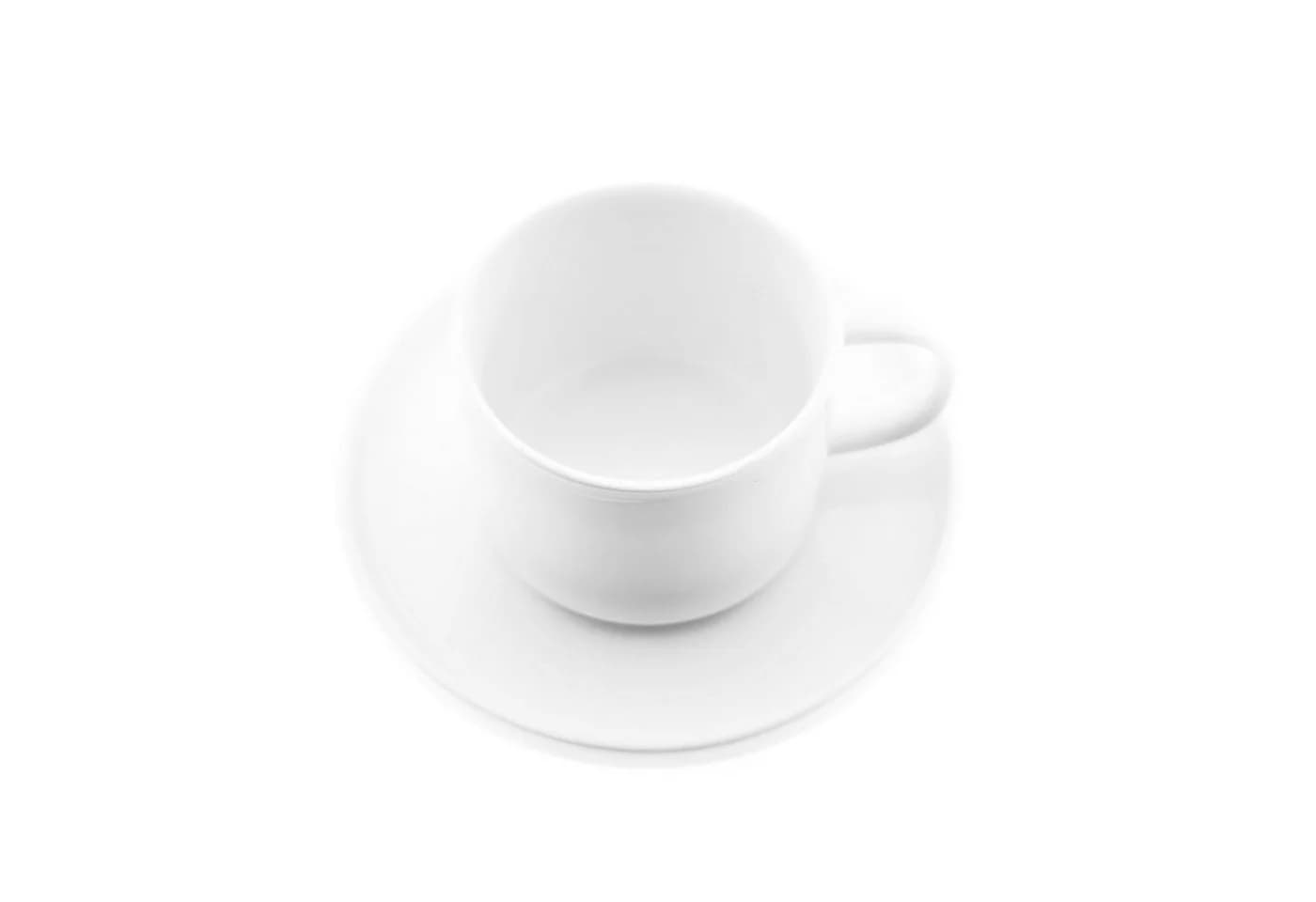Mulex Kaffeetassen-Set 12-tlg. mit Untertassen Weiß Porzellan