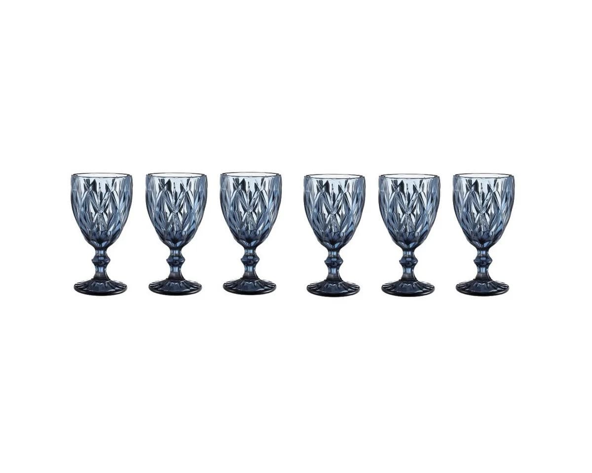 Cheffinger Gläser-Set 6-teilig Blau Glas