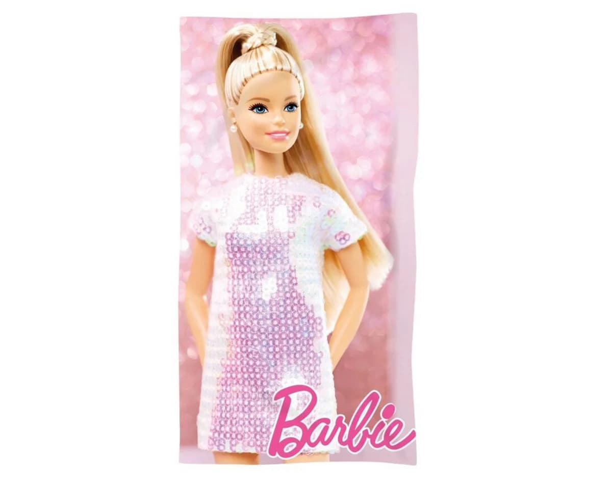 Barbie Strandtuch Großes Kinderhandtuch Rosa Baumwolle