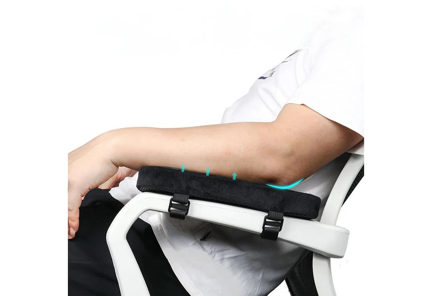 shapevital.de Ergonomische Armlehnenpolster Schwarz Memory-Schaum