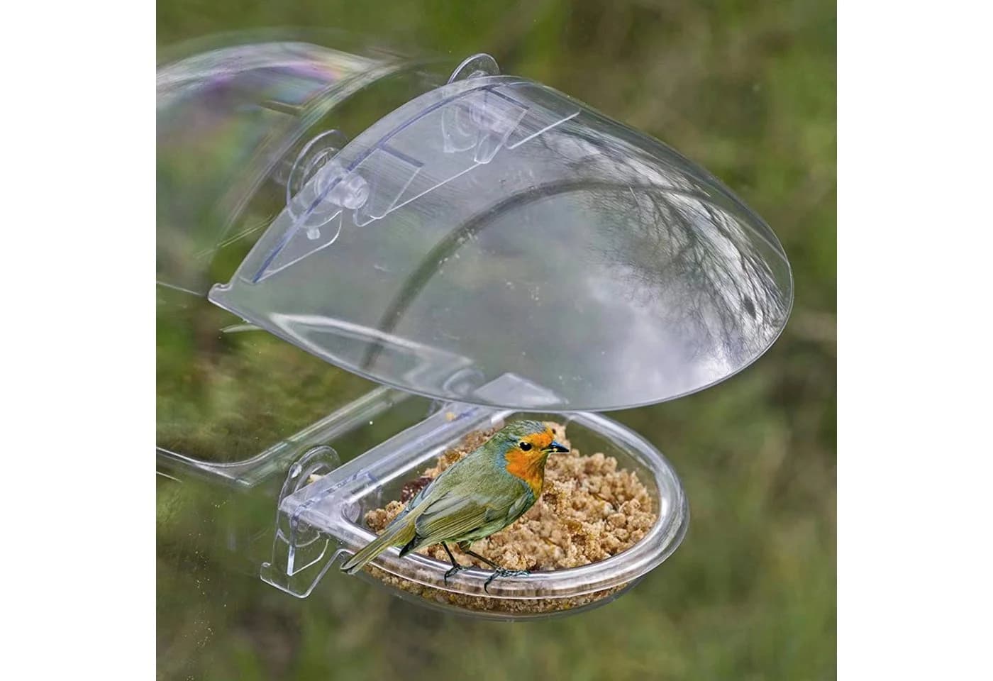 HTI-Living Futterspender Vogelfutterhaus Nessa transparent 2-teilig