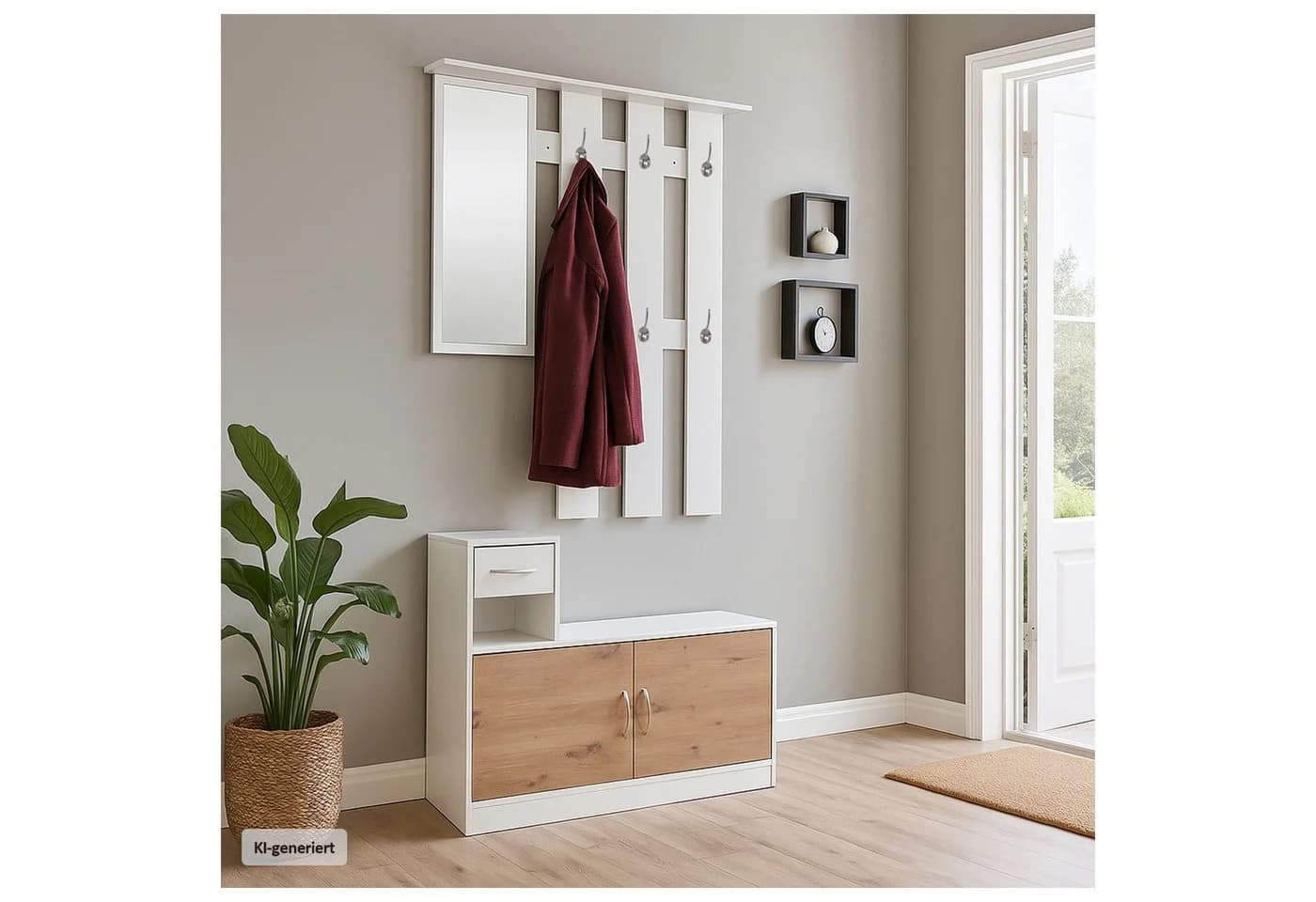 HTI-Living Garderoben-Set Dana mit Schuhschrank Weiß
