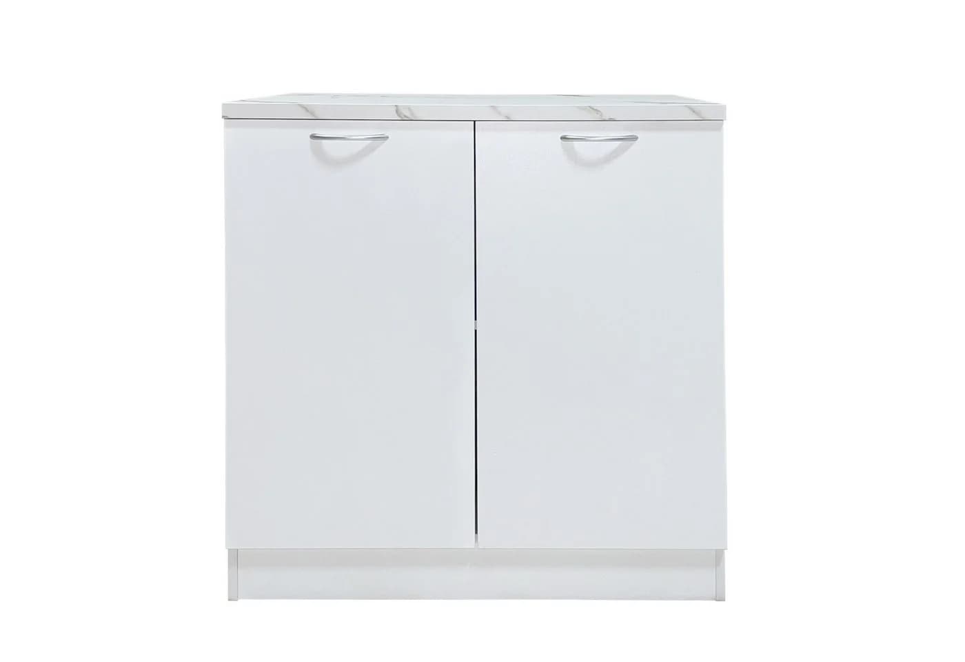 HTI-Living Spülenunterschrank Jenna Weiß 80 cm Modern Marmoroptik