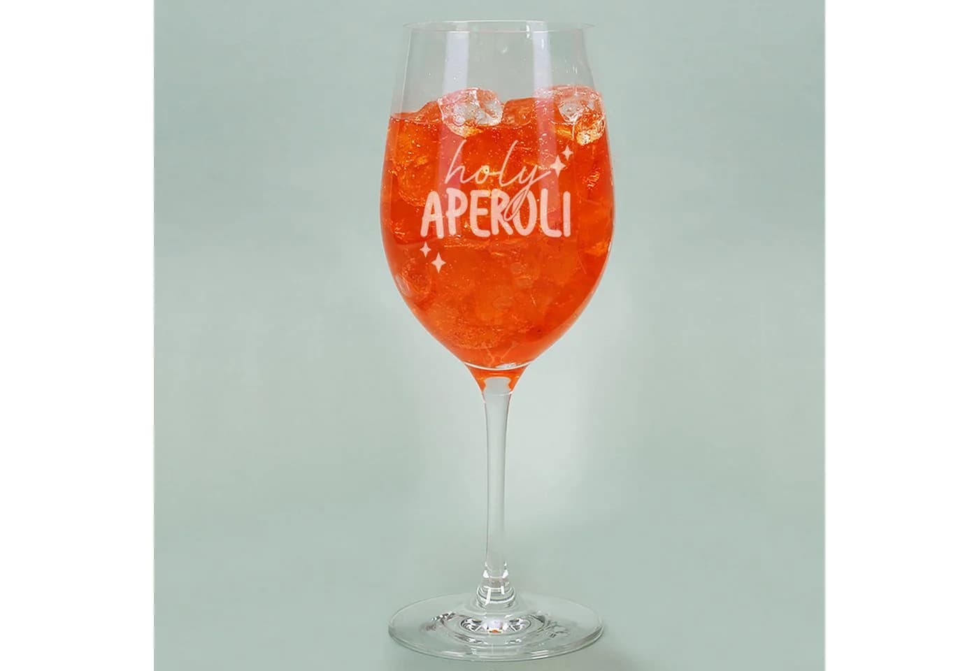 Herz & Heim Weinglas für Aperol Spritz mit Gravur, Teqton Glas, 430 ml