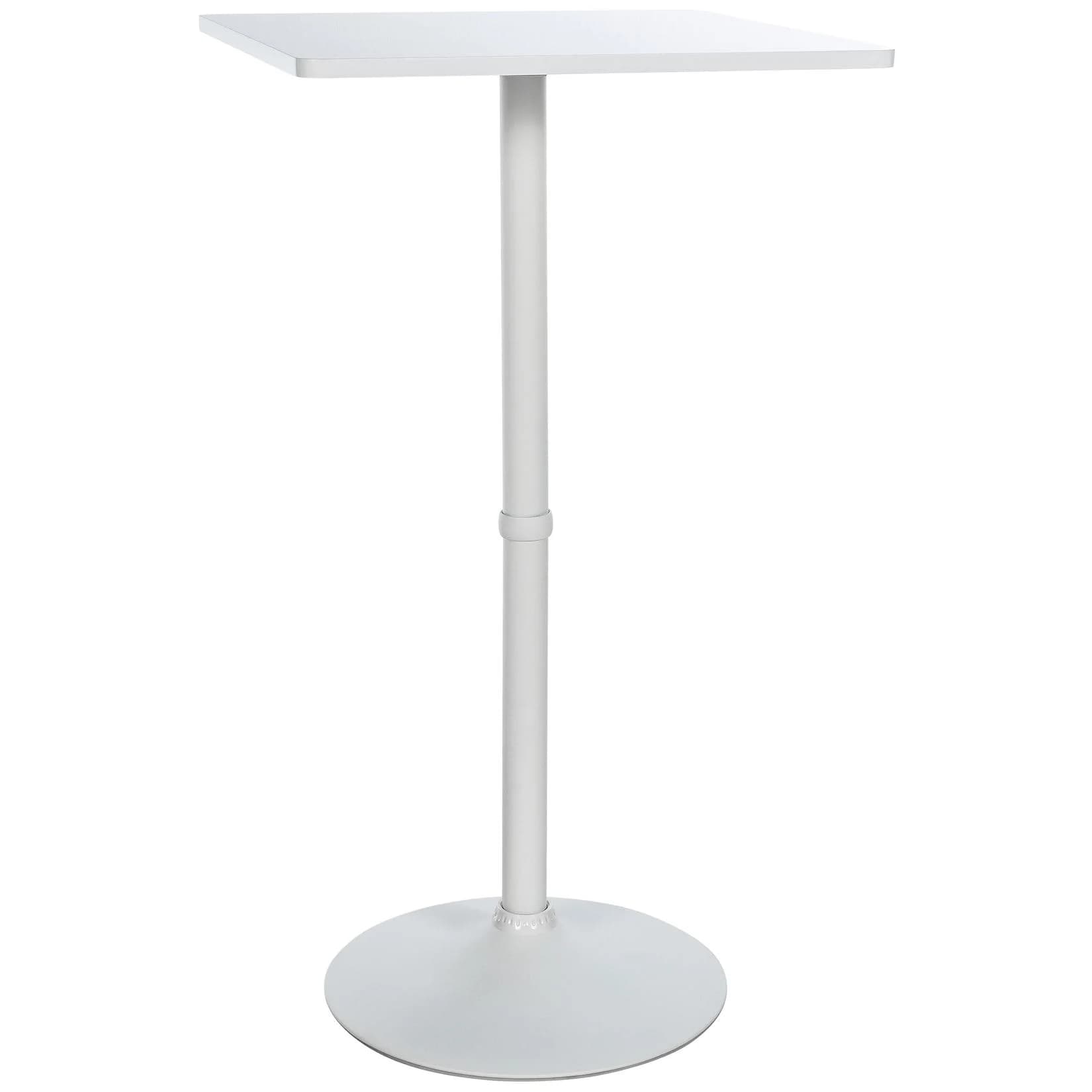 CLP Stehtisch Quadratisch 60x60 cm Weiß Holz Metall