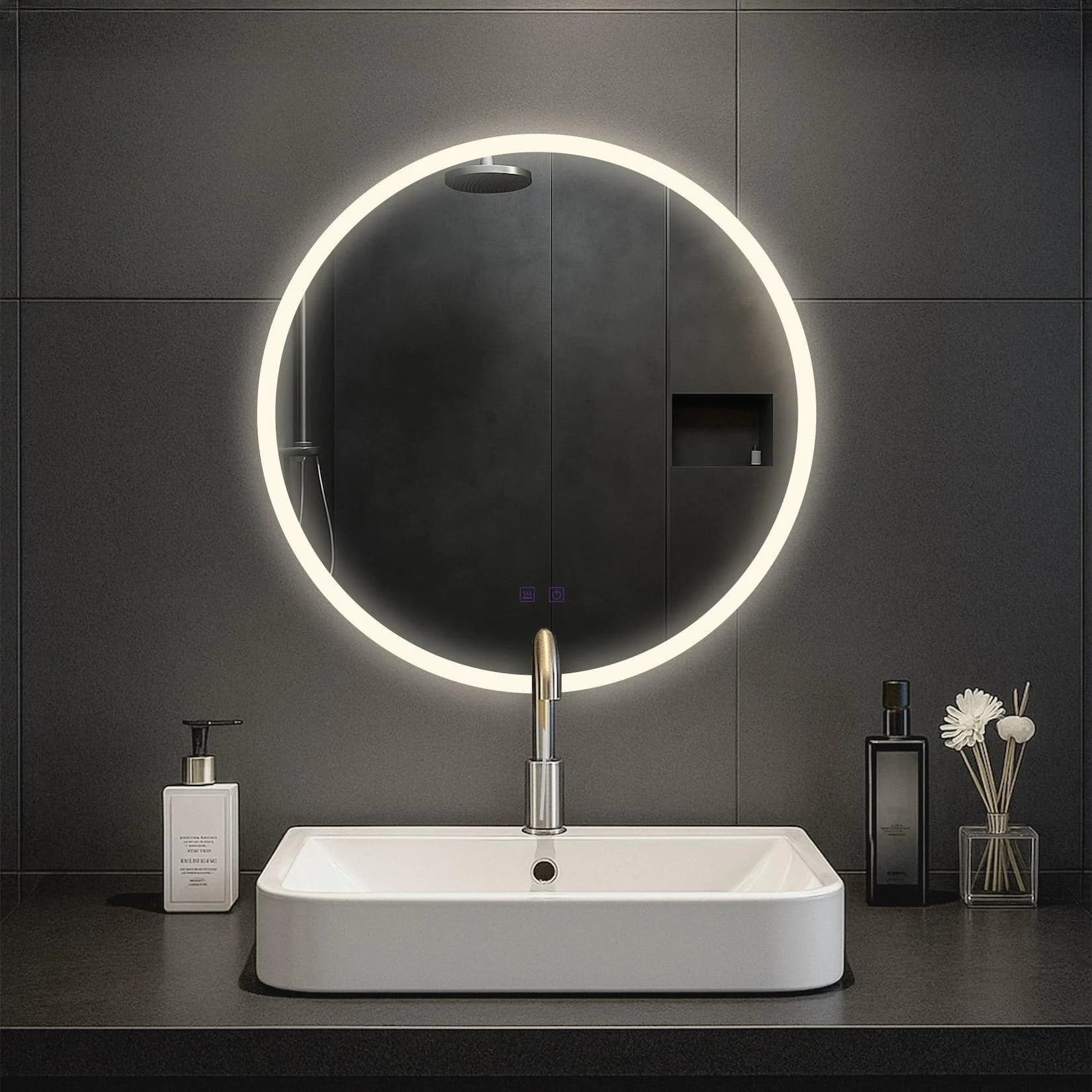 CLP Badspiegel Laconia mit Bluetooth-Lautsprecher, LED-Beleuchtung, Anti-Beschlag