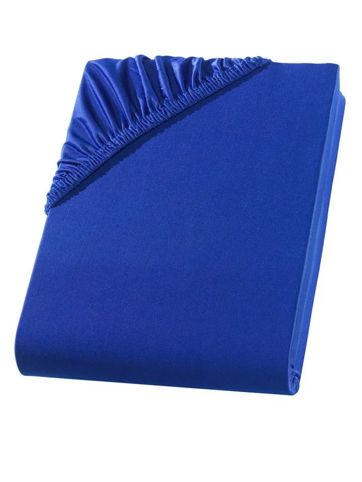 Visaggio Spannbettlaken Mikrofaser Rundumgummizug Blau